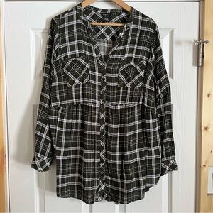 Torrid 2 Plaid Button-Up Women's Top